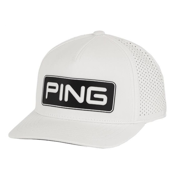 Ping Tour Vented Delta Golf Cap, weiss
