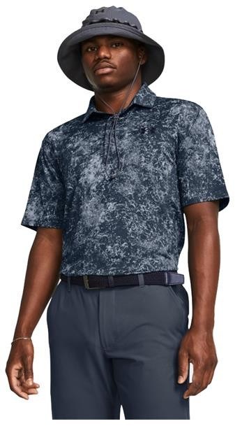 Under Armour Playoff 3.0 Printed Herren Poloshirt, downpour gray