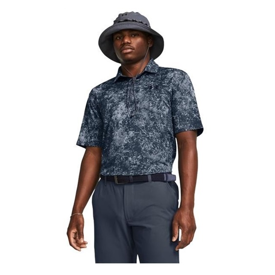 Under Armour Playoff 3.0 Printed Herren Poloshirt, downpour gray