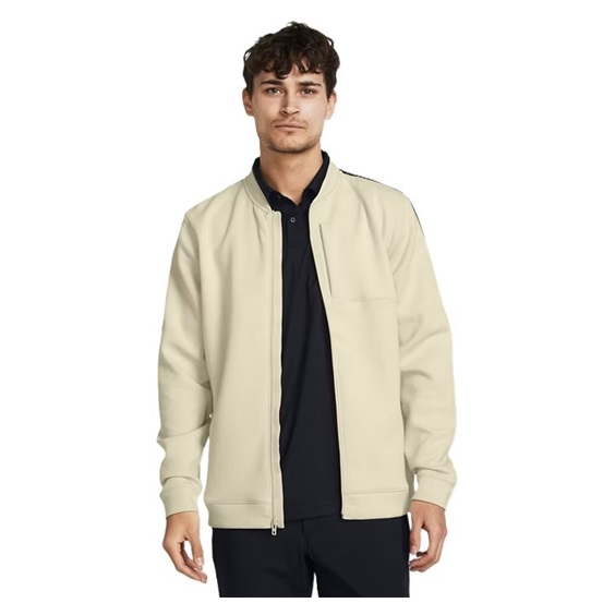 Under Armour Tour Tips Bomber Herrenjacke, beige/schwarz