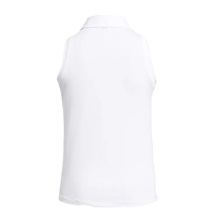 Under Armour Playoff Sleeveless Damen Poloshirt, weiss/grau