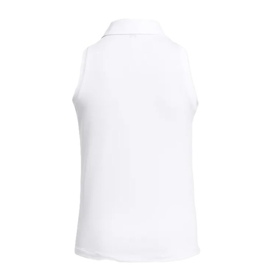 Under Armour Playoff Sleeveless Damen Poloshirt, weiss/grau