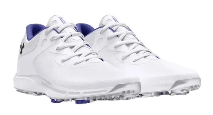 Under Armour Charged Breathe 2 Damen Golfschuhe, white/starlight/metallic silver