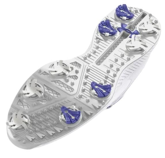 Under Armour Charged Breathe 2 Damen Golfschuhe, white/starlight/metallic silver