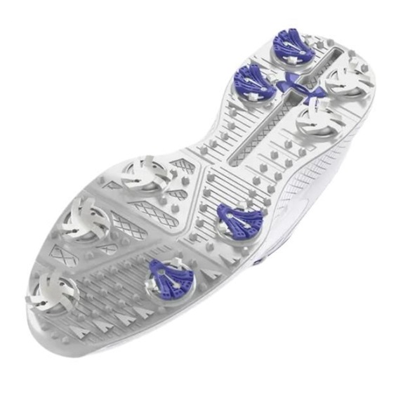 Under Armour Charged Breathe 2 Damen Golfschuhe, white/starlight/metallic silver