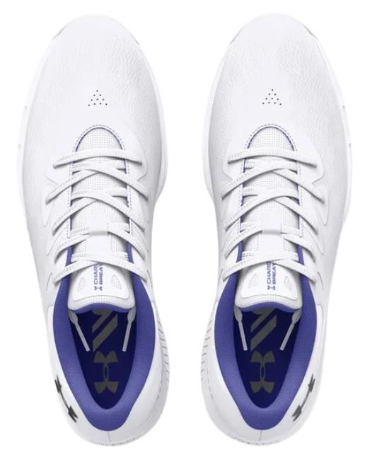 Under Armour Charged Breathe 2 Damen Golfschuhe, white/starlight/metallic silver