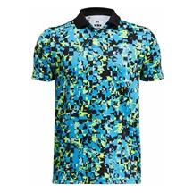 Under Armour Matchplay Printed Junior Poloshirt, capri/high-vis yellow/black