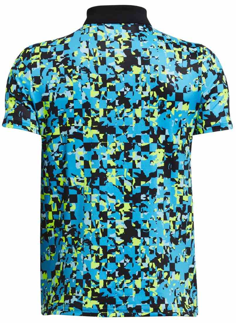 Under Armour Matchplay Printed Junior Poloshirt, capri/high-vis yellow/black