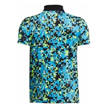 Under Armour Matchplay Printed Junior Poloshirt, capri/high-vis yellow/black