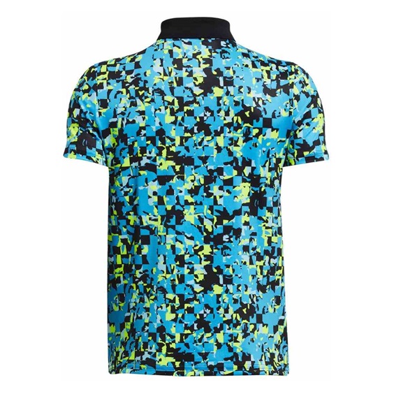 Under Armour Matchplay Printed Junior Poloshirt, capri/high-vis yellow/black