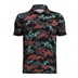 Under Armour Playoff Printed Junior Poloshirt, black/hydro teal