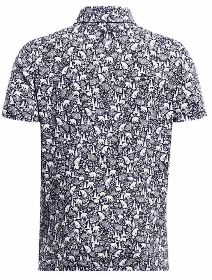 Under Armour Playoff Printed Junior Poloshirt - midnight navy/white