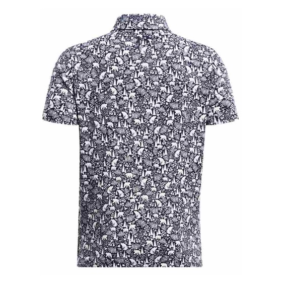 Under Armour Playoff Printed Junior Poloshirt - midnight navy/white