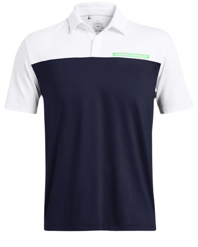 Under Armour T2G Color Block Herren Poloshirt, blau/weiss