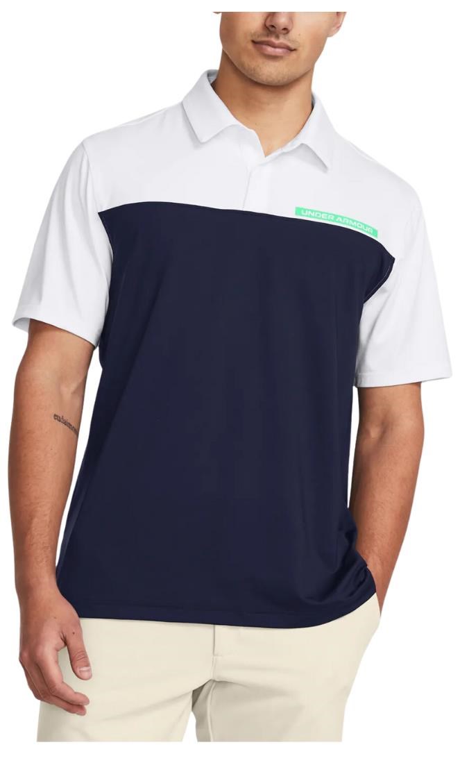 Under Armour T2G Color Block Herren Poloshirt, blau/weiss