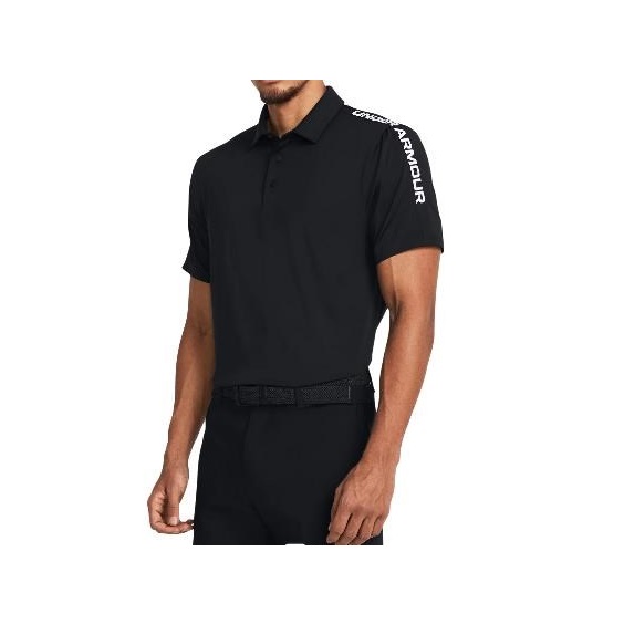 Under Armour Playoff 3.0 Striker Herren Poloshirt, schwarz