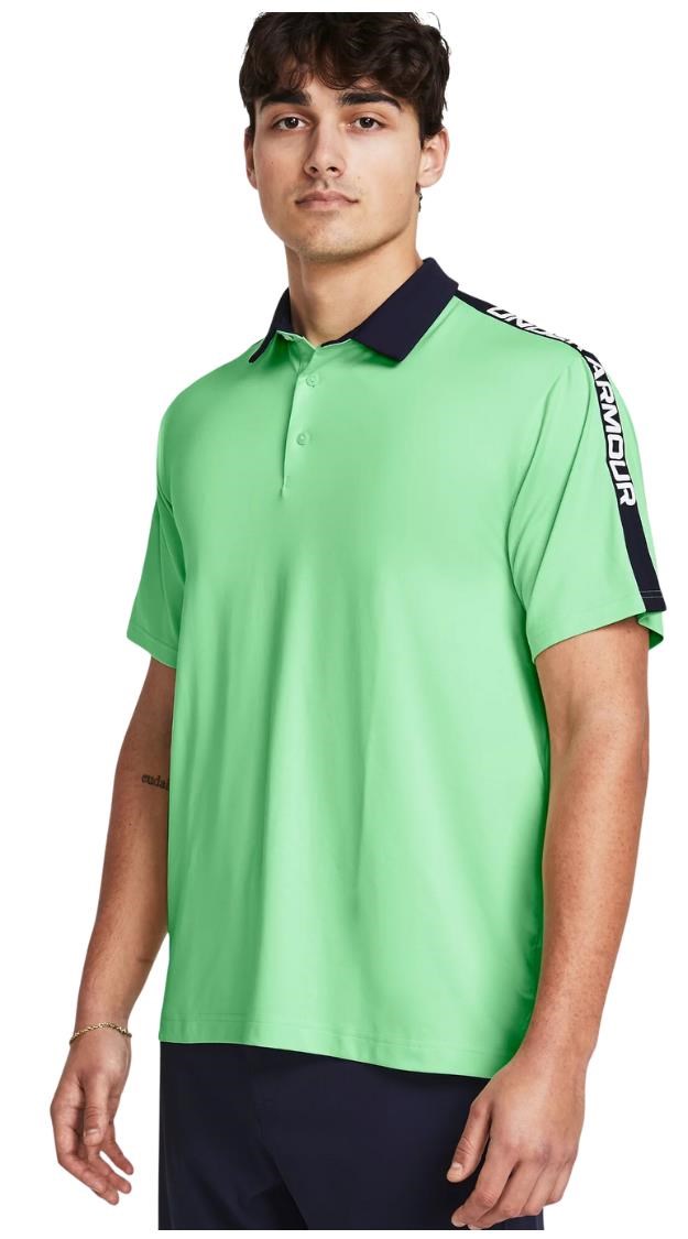 Under Armour Playoff 3.0 Striker Herren Poloshirt, grün/dunkelblau