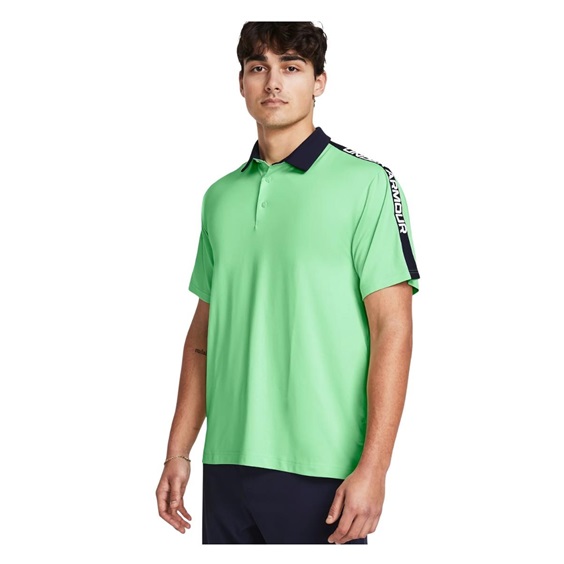 Under Armour Playoff 3.0 Striker Herren Poloshirt, grün/dunkelblau