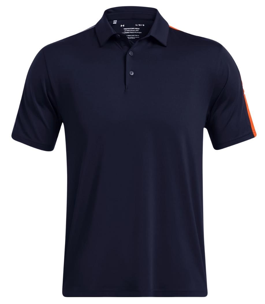Under Armour Playoff 3.0 Striker Herren Poloshirt, dunkelblau/rot