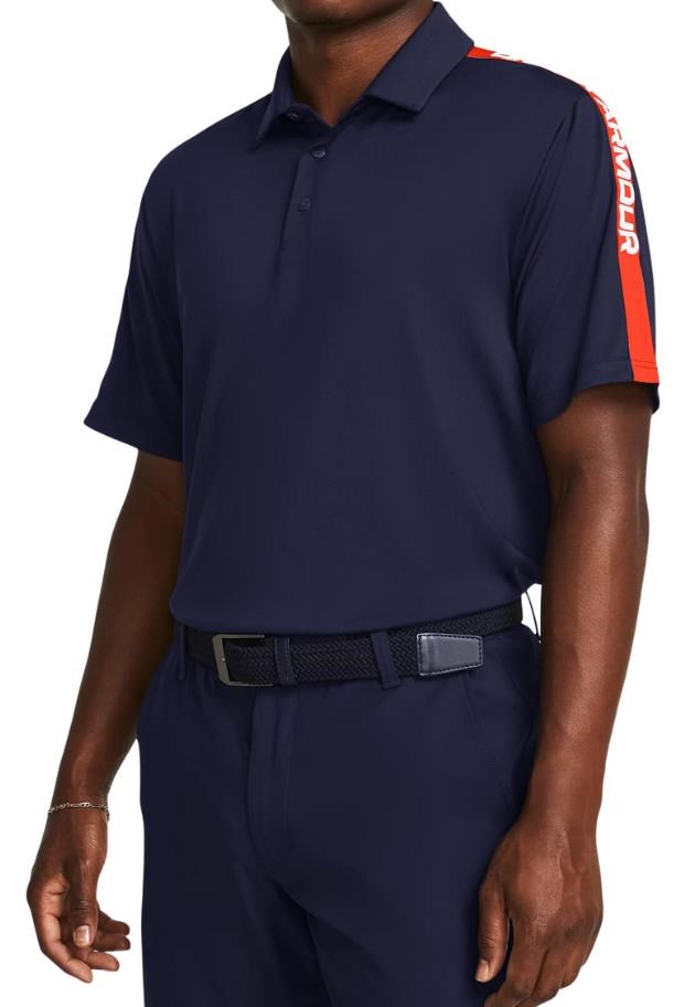 Under Armour Playoff 3.0 Striker Herren Poloshirt, dunkelblau/rot