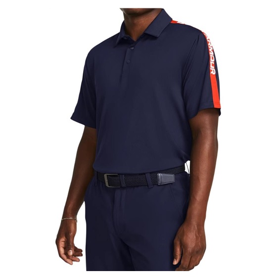 Under Armour Playoff 3.0 Striker Herren Poloshirt, dunkelblau/rot