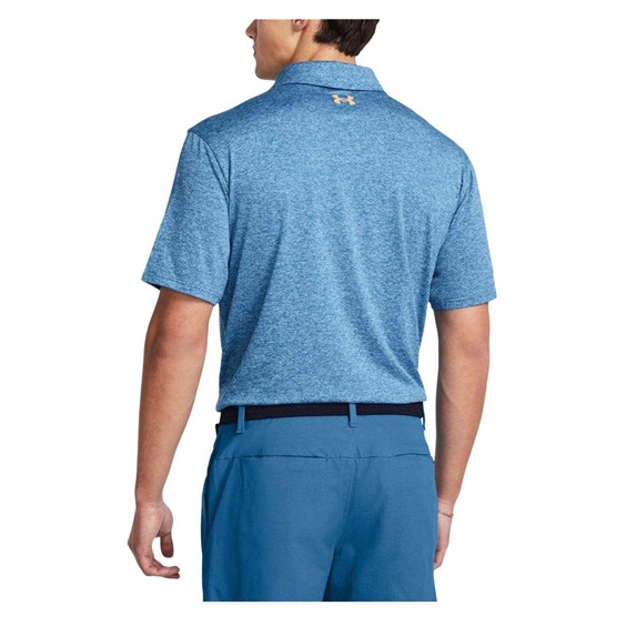 Under Armour Playoff 3.0 Printed Herren Poloshirt, photon blue/nova orange/midnight navy