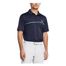 Under Armour Playoff 3.0 Stripe Herren Poloshirt, midnight navy/vapor green