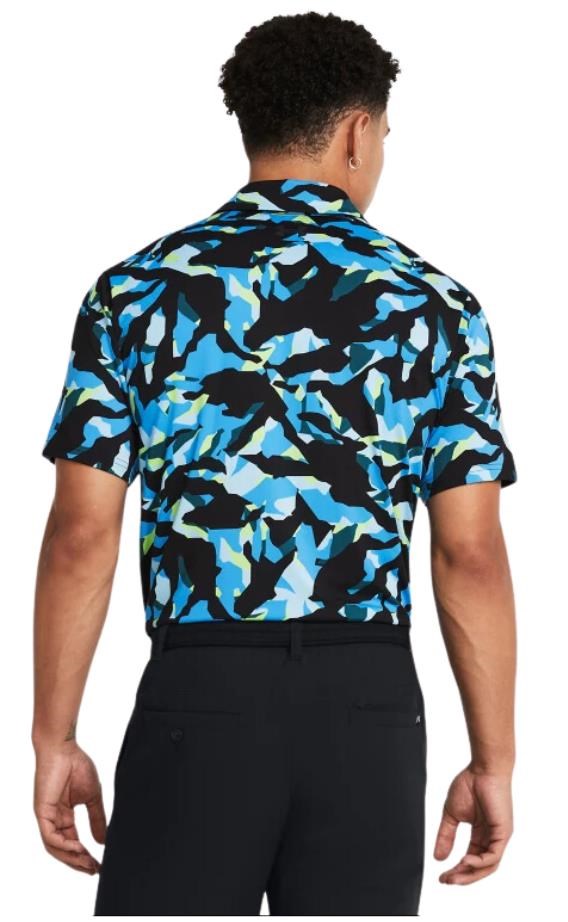 Under Armour Playoff 3.0 Printed Herren Poloshirt, black/capri