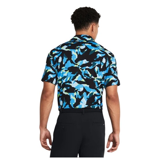 Under Armour Playoff 3.0 Printed Herren Poloshirt, black/capri