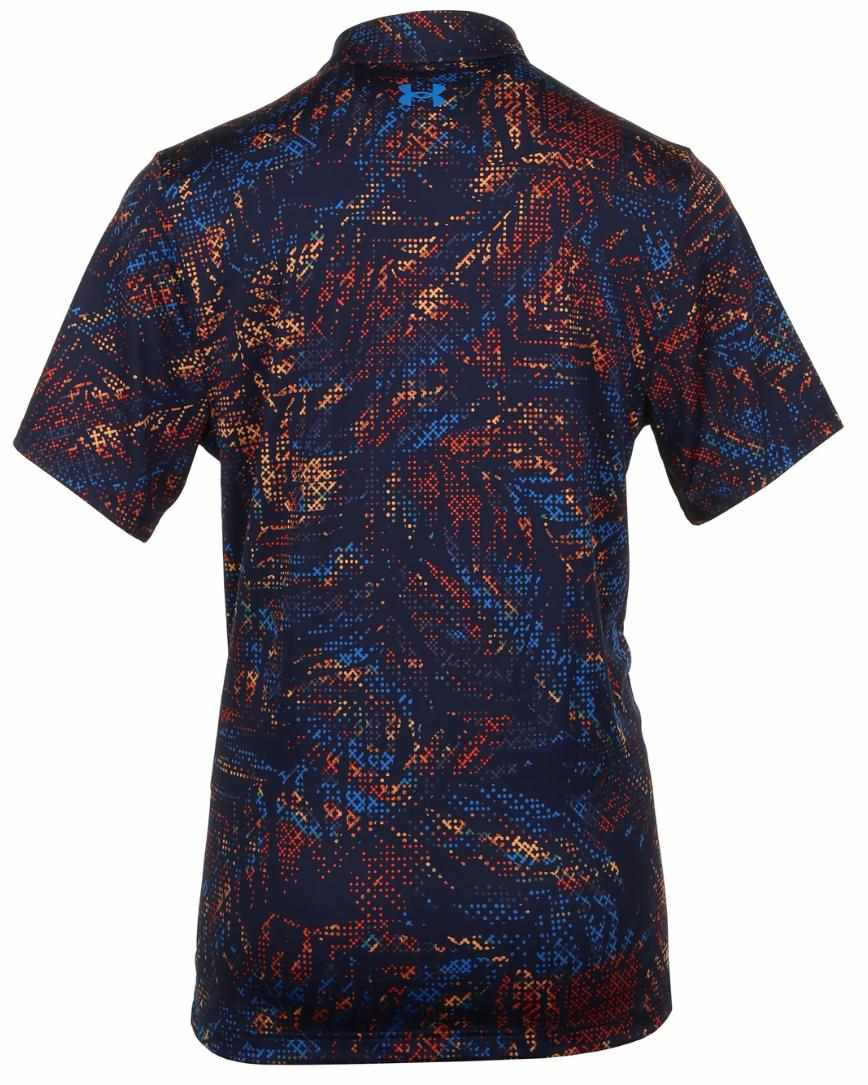 Under Armour Playoff 3.0 Printed Herren Poloshirt, midnight navy/phoenix