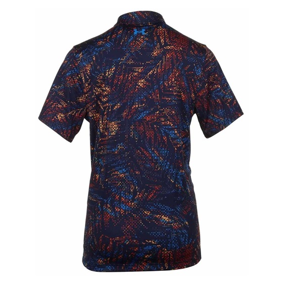 Under Armour Playoff 3.0 Printed Herren Poloshirt, midnight navy/phoenix