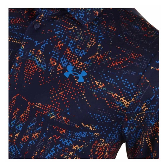 Under Armour Playoff 3.0 Printed Herren Poloshirt, midnight navy/phoenix