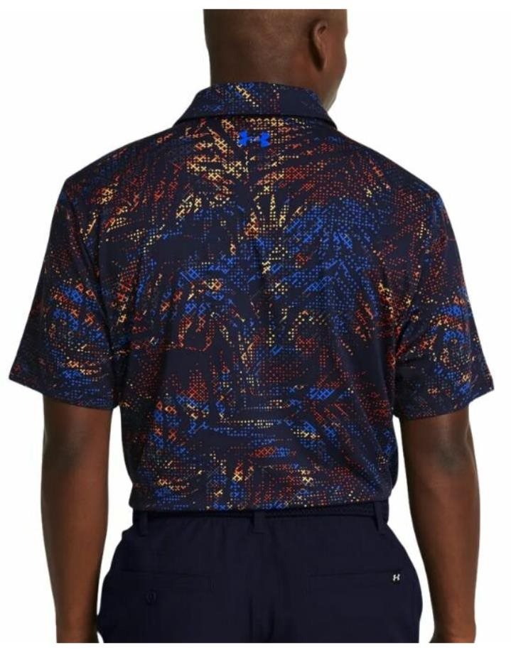 Under Armour Playoff 3.0 Printed Herren Poloshirt, midnight navy/phoenix