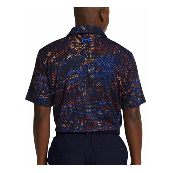 Under Armour Playoff 3.0 Printed Herren Poloshirt, midnight navy/phoenix