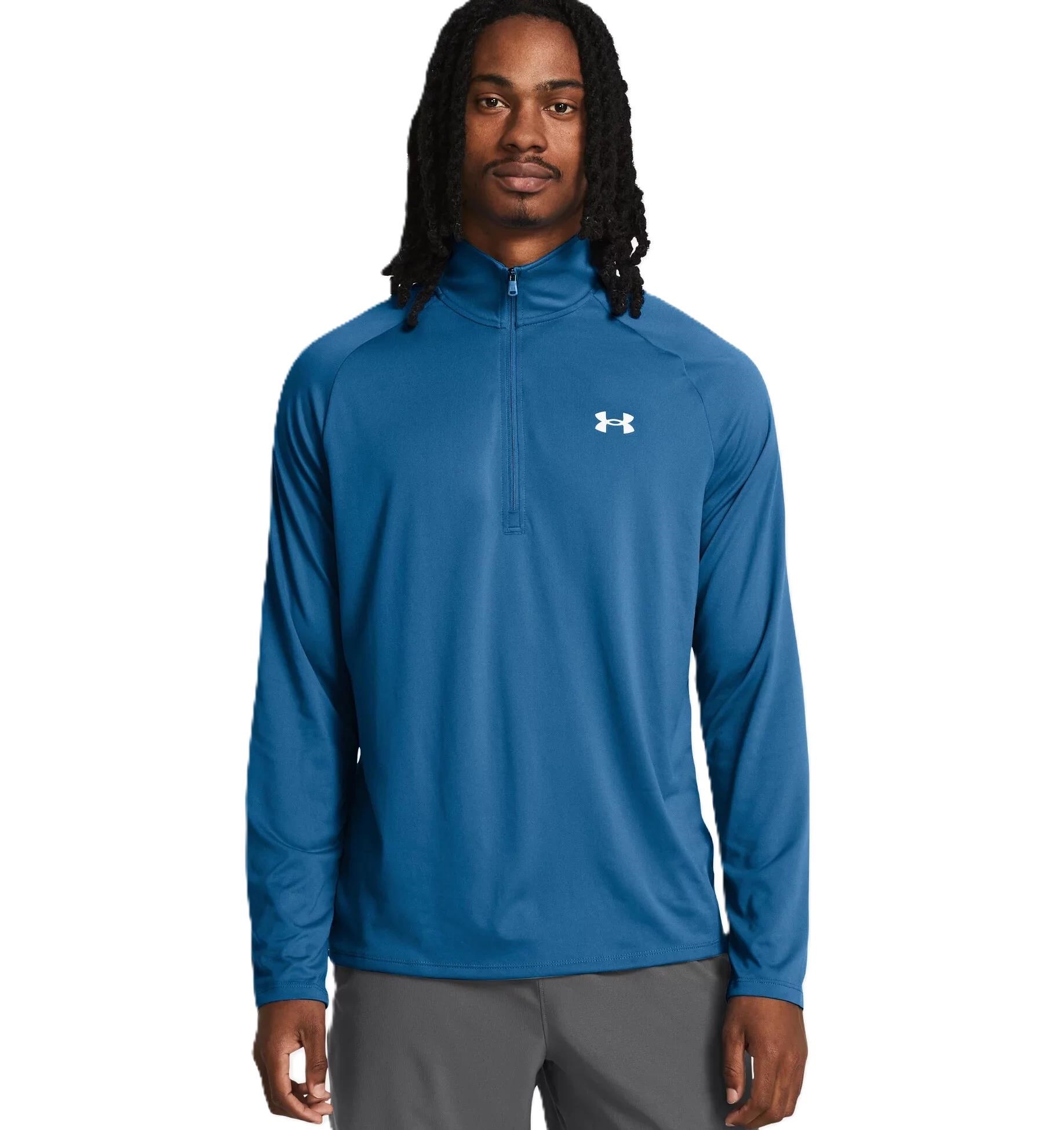 Under Armour Tech 2.0 1/2 Zip Herren Poloshirt, blau