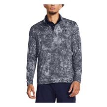 Under Armour Playoff Printed 1/4 Zip Herren Sweatshirt, downpour gray/midnight navy