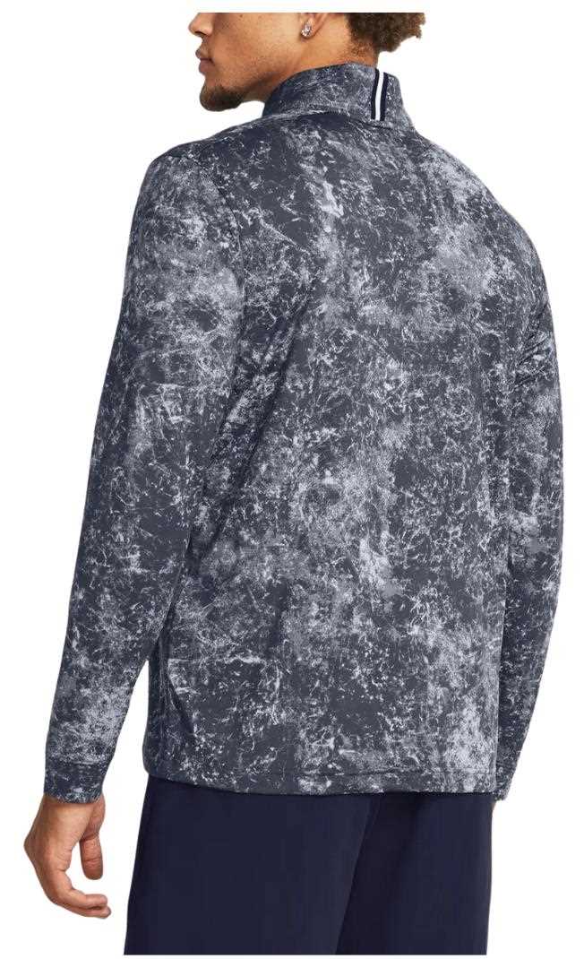Under Armour Playoff Printed 1/4 Zip Herren Sweatshirt, downpour gray/midnight navy
