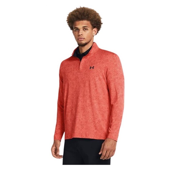 Under Armour Playoff Printed 1/4 Zip Herren Sweatshirt, coho/red solstice/black