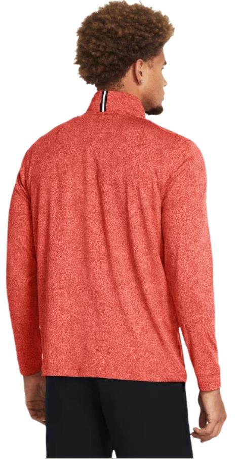Under Armour Playoff Printed 1/4 Zip Herren Sweatshirt, coho/red solstice/black