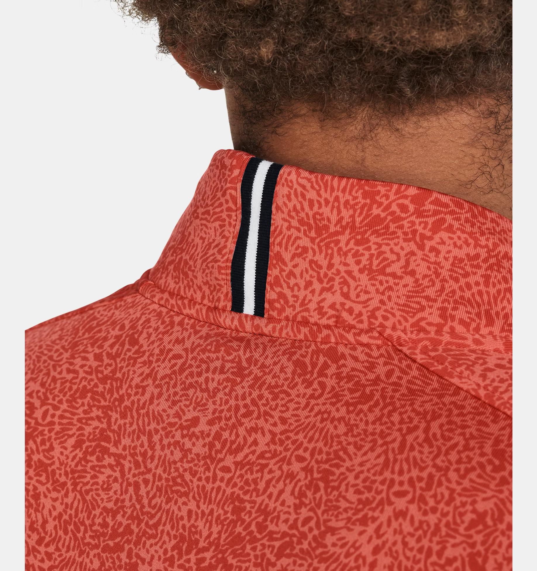 Under Armour Playoff Printed 1/4 Zip Herren Sweatshirt, coho/red solstice/black