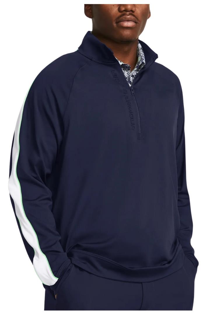 Under Armour Storm Midlayer 1/2 Zip Herren Sweatshirt, midnight navy/matrix green/white