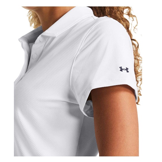 Under Armour Iso-Chill Damen Poloshirt, weiss/dunkelblau