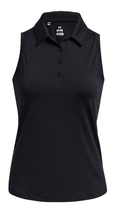 Under Armour Playoff Sleeveless Damen Poloshirt, schwarz/grau