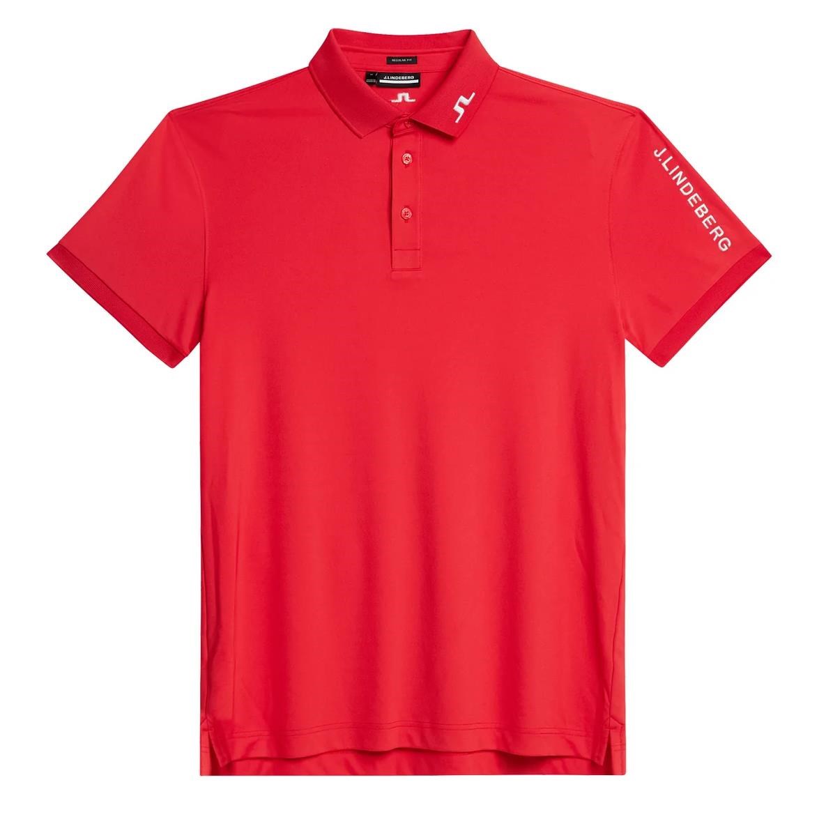 J.Lindeberg Tour Tech Regular Fit Herren Poloshirt, rot