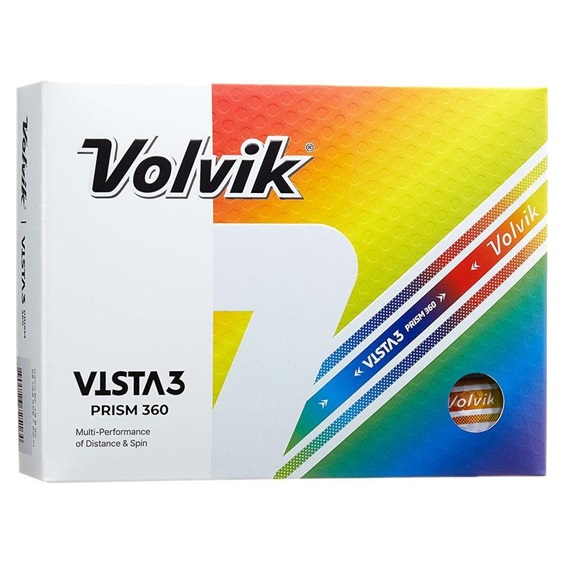 Volvik Vista 3 Prism 360 Golfbälle, weiss