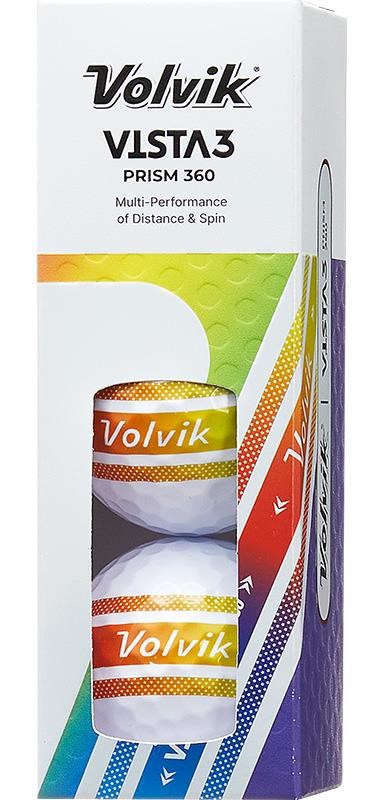 Volvik Vista 3 Prism 360 Golfbälle, weiss