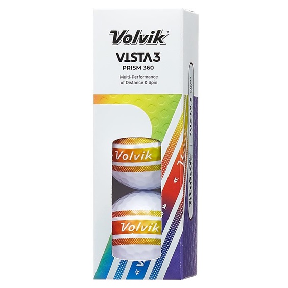 Volvik Vista 3 Prism 360 Golfbälle, weiss