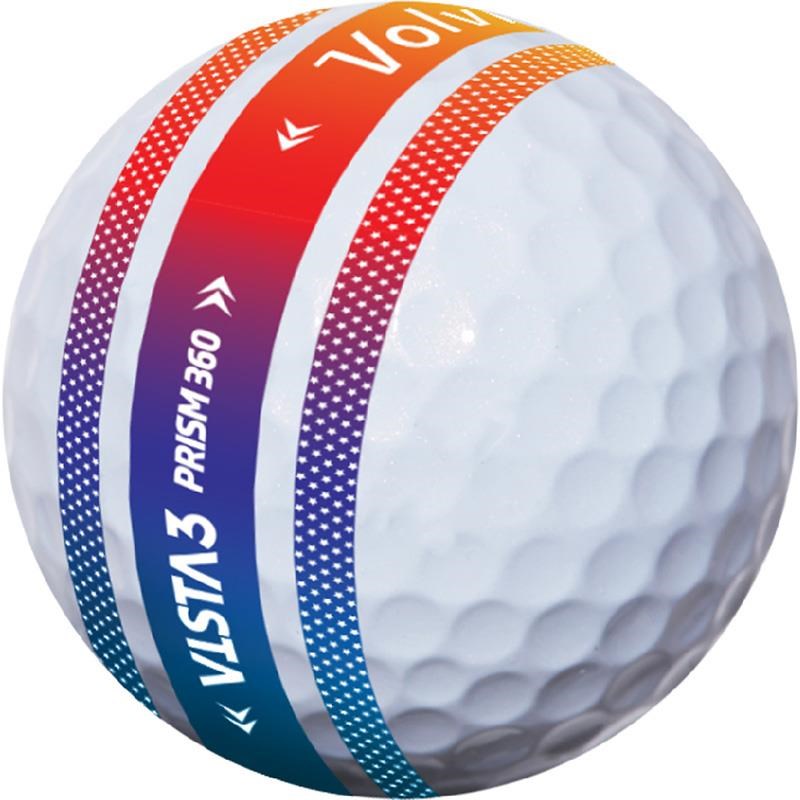 Volvik Vista 3 Prism 360 Golfbälle, weiss