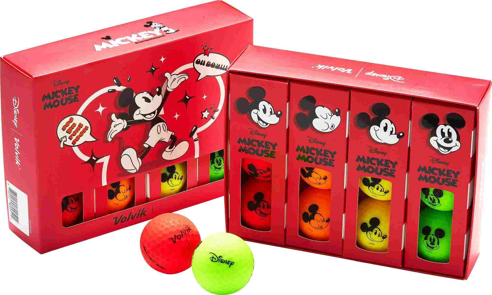 Volvik VIMAX Disney Mickey Mouse Golfbälle, Farbenmix