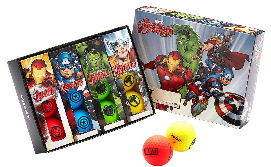Volvik POWER SOFT MARVEL The Avengers Golfbäll, Farbenmix